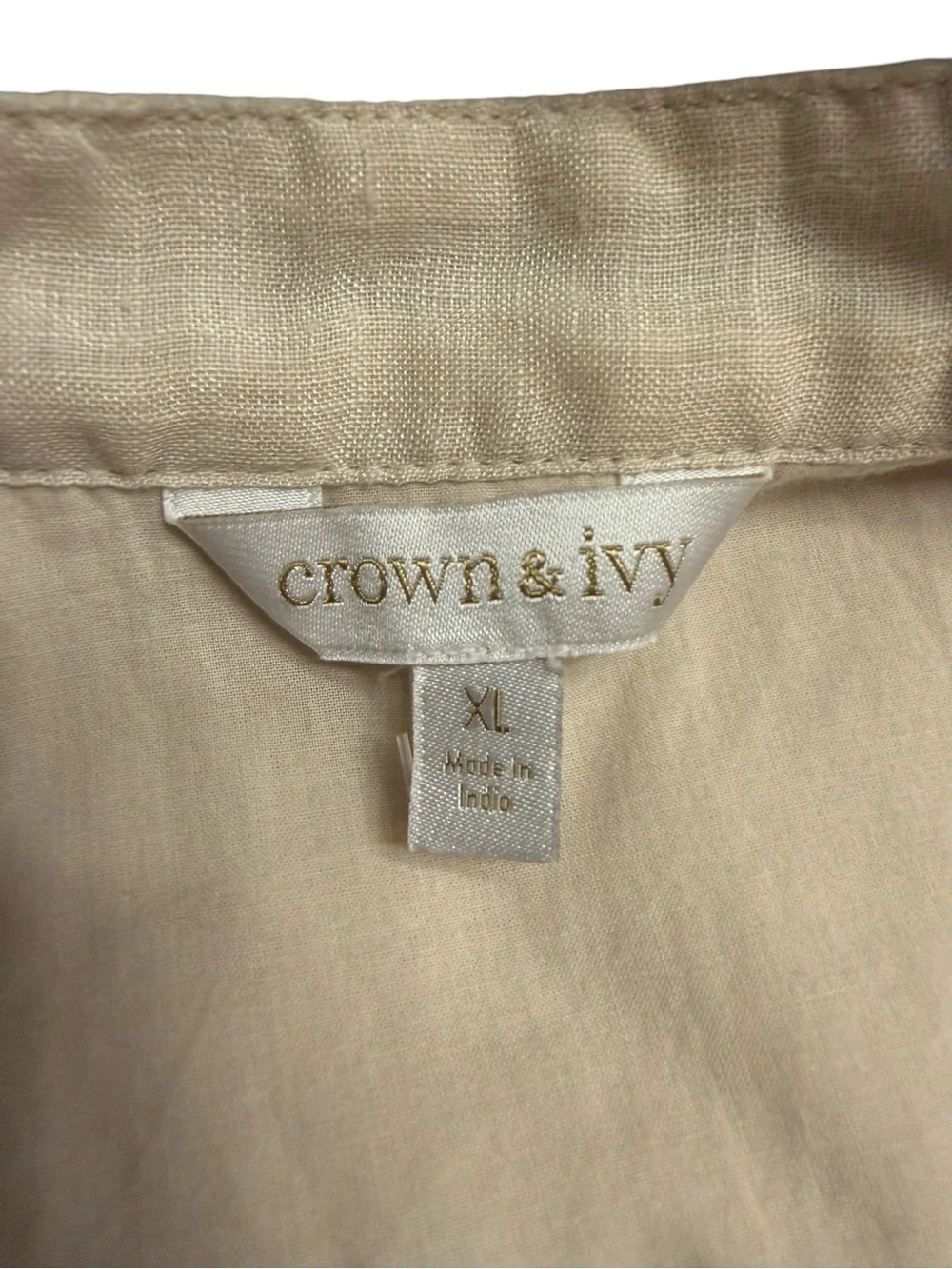 Crown & Ivy XL Embroidered Tunic Dress Coastal Boho Resort Mediterranean - Picture 9 of 10